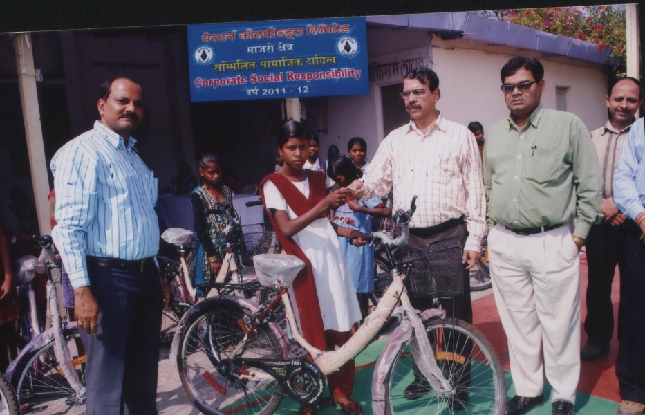 Bicycle distribution to 50 school going girls of BPL families under CSR during 2011-12