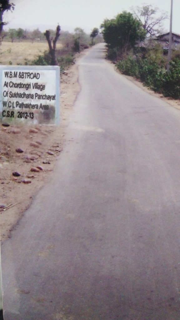 WBM &amp_ BT road at Chordongri village under CSR 2012-13
